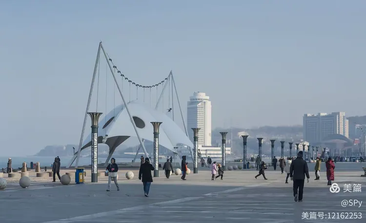 冬日烟台滨海广场景色撷萃2021.1.31（一）
